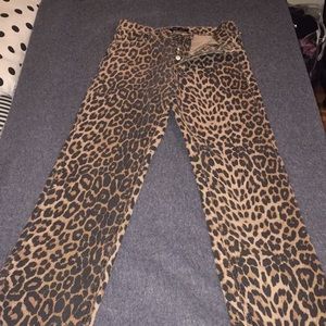 Leopard/Cheetah print Zara jeans
